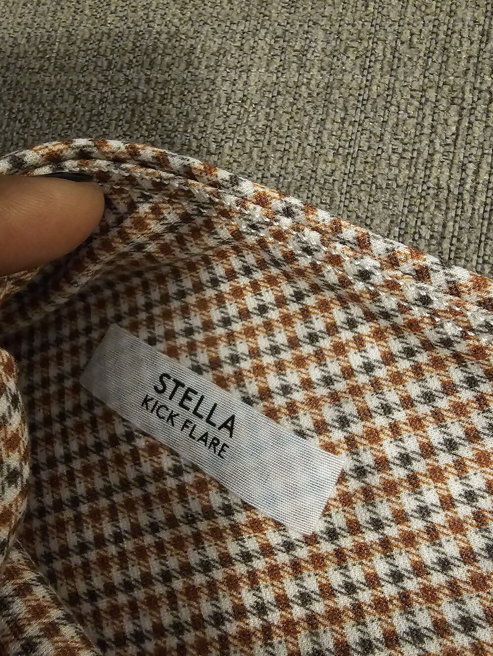 Liverpool Stella Kick Flare Lava Flow Check Casual Tan Gray Pants Size 10/30 - Picture 7 of 8